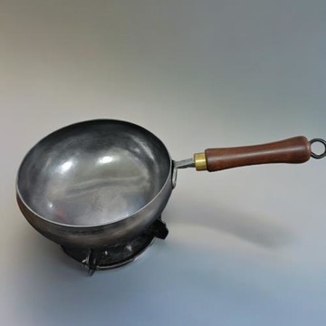 【手工純鐵大肚鍋】迷你元寶鍋小炒鍋手工鍛打大肚鍋無涂層