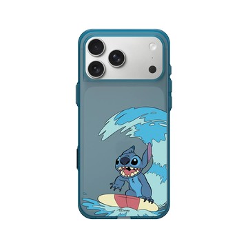 iPhone 17 Pro Max Clear (相機按鈕) 夜幕藍 - 迪士尼-史迪奇 Disney Stitch - 經典系列-不游泳但衝浪