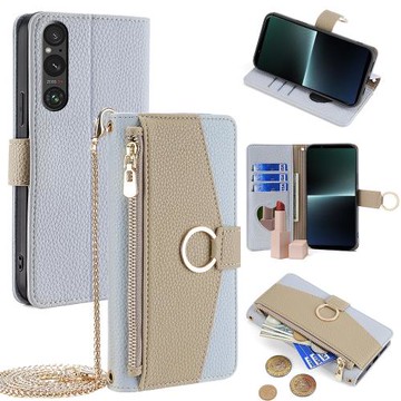 適用索尼Xperia10VII手機皮套磁吸XA1鏈條支架ACE III錢夾手機殼