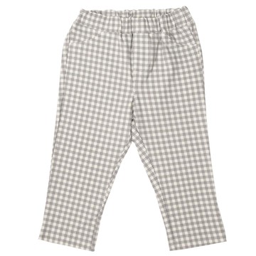 akachan honpo - 7分經典褲 針織斜紋布-圖案-灰色