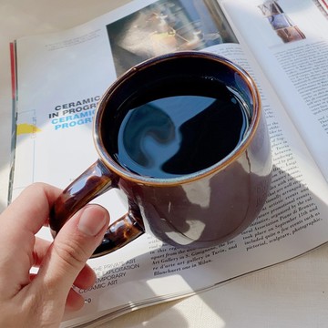 北歐質感家居Riches Base 日式窯變釉陶瓷馬克杯2入組 500ml