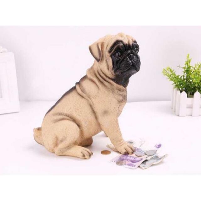 パグ雑貨 パグの置物 部屋飾り  犬の飾り　貯金箱 小銭入れ  pug