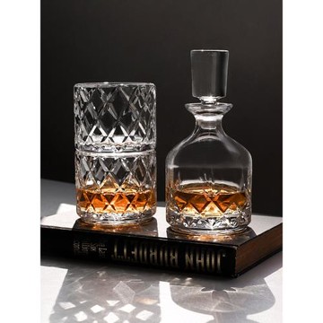 捷克BOHEMIA波西米亞水晶玻璃雙人洋酒白蘭地威士忌酒樽醒酒器