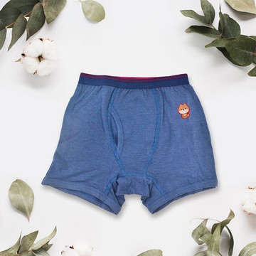 貝柔天絲棉舒膚平衡童男平口褲-貼布繡柴犬