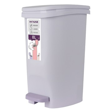 好室喵緩架踏式垃圾桶8L 緩降靜音 腳踏開啟 內桶設計  顏色隨機  220 x 197 x 350mm