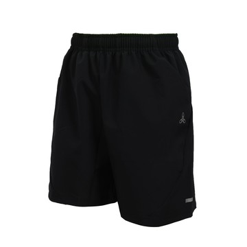 hodarla 男童-競逐2.0平織彈性短褲-台灣製 休閒 慢跑 運動 黑