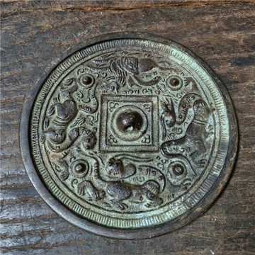 銅鏡 四大神獸鏡 仿古銅鏡 老鏡子 青銅鏡子 仿古工藝品 古玩收藏