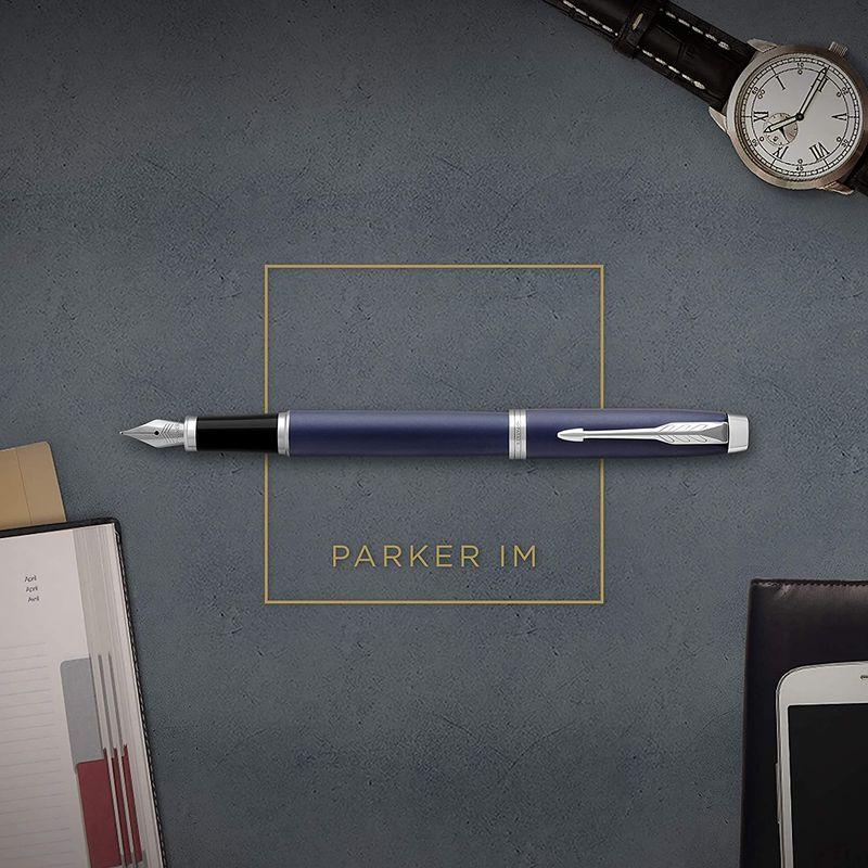 PARKER パーカー 高級万年筆 F 細字 IM コアライン ロイヤルブルーCT 1975597 両用式 正規輸入品