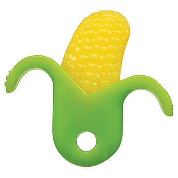 KU.KU Duckbill 酷咕鴨 玉米寶寶固齒器  4個月以上適用  安全矽膠  可扣奶嘴鍊  固齒器  玉米  1個