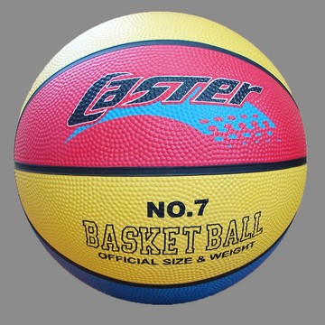 CASTER 彩色籃球 標準 7號三色籃球，一個入(促250) 彩色7號籃球 紅/黃/藍 配色