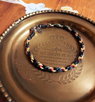 925純銀|  精選(粗款) 開運五色線 蠶絲蠟線