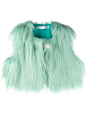 ALABAMA MUSE - faux-fur sleeveless gilet - women - Polyester/Modacrylic/Acrylic/Polyamide/Spandex/Elastane/Cotton - 40 - Green