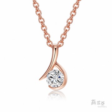 SOPHIA 蘇菲亞珠寶 - 雋永 10分 14K玫瑰金 鑽石項墜