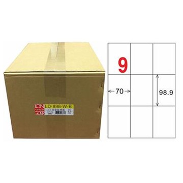 龍德 9格 白色 A4 三用電腦標籤 70x98.9mm 1000張 /箱 LD-896-W-B【APP滿額下單10%點數(單一帳號最高5000點)】1/31止