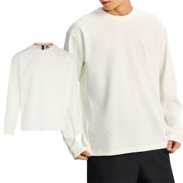 Adidas Th Waffle Crew 男款 白色 圓領 大學T 運動 休閒 長袖 KR2541