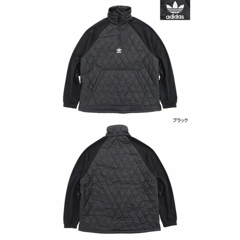 アディダス ジャケット adidas メンズ キルテッド ハーフ ジップ 
