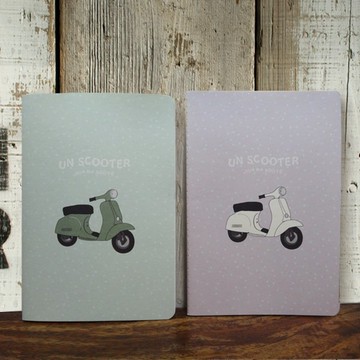 摩特車筆記本-紫