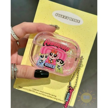 可愛 卡通 飛天小女警 流沙 耳機套 Airpods 4代 pro3 蘋果 耳機殼 pro2 1代 2代 防摔 保護殼