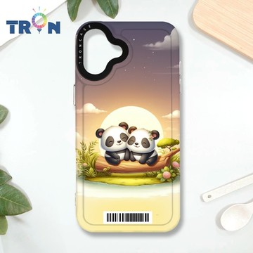 TRON IPHONE 16 PLUS 可愛萌熊貓 防摔 MAGSAFE 磁吸 太空載具殼 透白 手機殼