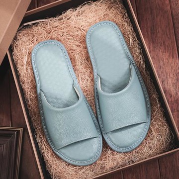 乳膠真皮涼拖鞋男女夏季防滑軟底踩屎感室內家居防臭不臭腳靜音