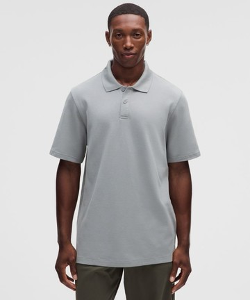 Cotton-Blend Pique Short-Sleeve Polo Shirt Size Large