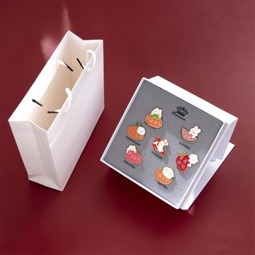 新年禮品可愛日系卡通兔子金屬徽章兔年胸針系列套裝禮盒衣服配飾