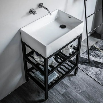 洗臉盆 洗手盆 小戶型出租屋浴室櫃 陶瓷洗手台櫃 洗手盆櫃 衛生間洗漱臺 洗手臺櫃 浴室柜組合 簡約洗漱臺 破損包賠