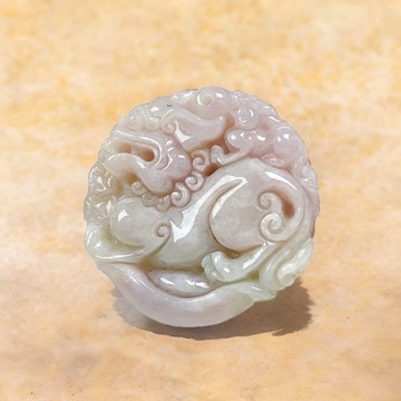 【招財神獸】紫羅蘭翡翠雙面雕貔貅項鍊 |天然緬甸玉翡翠A貨|送禮