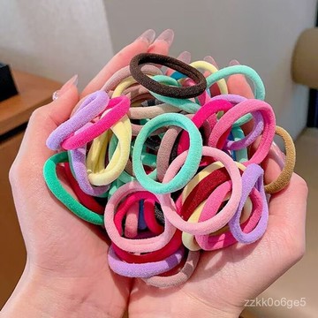 本土熱銷🎀【50根】頭繩女學生無縫髮圈ins日韓高彈力橡皮筋不傷髮簡約超僊耐用髮繩 ACSB