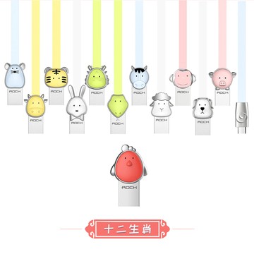 【ROCK】卡通十二生肖Micro傳輸線任選1入