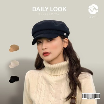 ZOII 佐壹｜韓版側釦挺版報童帽  報童帽 貝雷帽 畫家帽 貝蕾帽 南瓜帽 軍帽 #105005