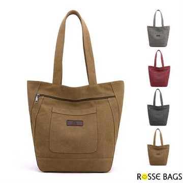 【Rosse Bags】簡約日常生活款式休閒大容量外出手提包(現+預  黑色／灰色／棕色／紅色)