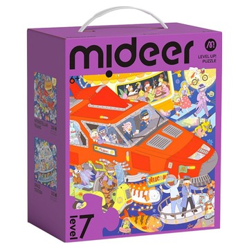 mideer 進階拼圖 7階 太空迷航 收納袋版  星際列車與太空站  1套  460片