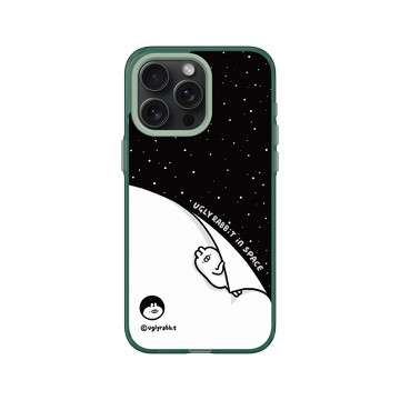 iPhone 15 Pro Max Clear 憂墨綠 - Ugly Rabbit 醜白兔 - 宇宙休眠中