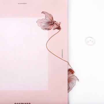 手心裡設計龍睛丹鳳雙魚書簽 禮盒裝