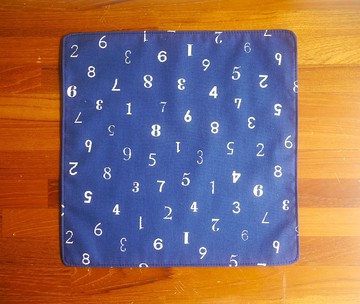 台灣純棉手帕 = 數字 = 藏青 (共3色)