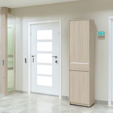 文創集 利奇亞2尺四門單抽加高鞋櫃/玄關櫃-60x40x236cm免組