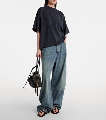 Balenciaga Cagole crystal-embellished thong sandals