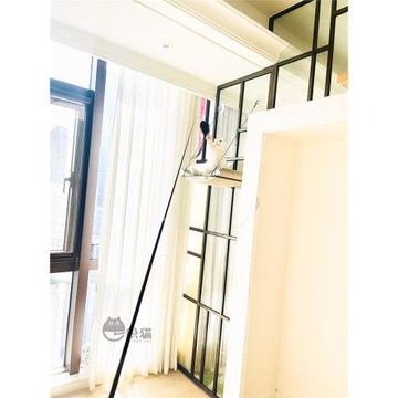 一織貓 網紅超長180cm四節伸縮桿逗貓棒 加長250cm互動羽毛逗貓桿