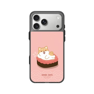 iPhone 17 Pro Max Clear (相機按鈕) 酷墨灰 - 柴語錄 Shiba Says - 廢柴鮭魚卵