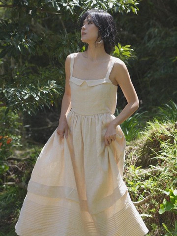 Moselle pintuck dress
