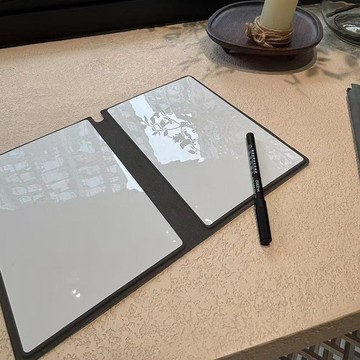 💛臺灣有貨💛A4白板筆記本草稿本皮質桌面辦公可擦A5擦寫手寫便攜式備忘記事本