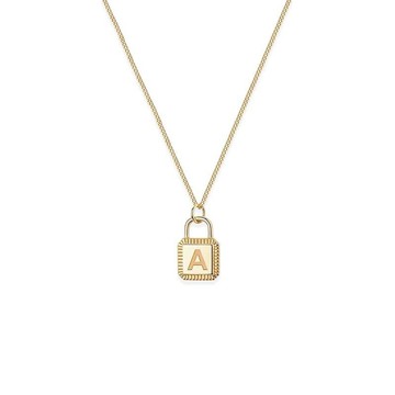 潮流控必備單品 【Poesie】DRIFT 925純銀字母鎖頭項鍊