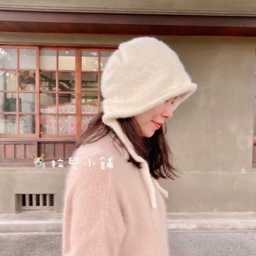 「拉兒小舖」台灣現貨 日韓 漁夫帽 護耳帽 賞雪帽 包頭帽 雷鋒帽 護耳 月子帽 毛線帽 大頭圍 加大