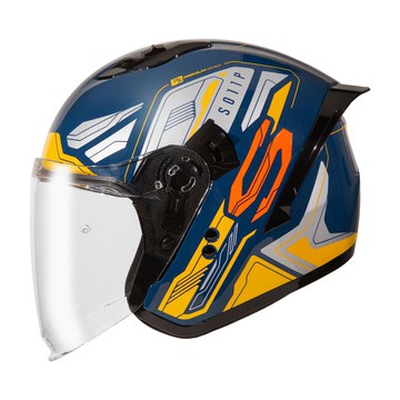 【輕便首選】SOL SO11P 超導體 藍銀黃 3/4罩安全帽