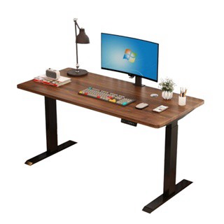 MGSHOP MGSHOP雙芯電動升降桌160CM /70電腦桌辦公桌 書桌 兒童升降桌(E1實木顆粒板)D13隱藏機芯三節桌腳