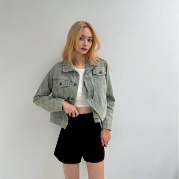 【Aa.chic】休閒懷舊刷色牛仔外套(單一色).女裝/外套/牛仔/短版/丹寧/秋冬/日常/穿搭/百搭【C278107】