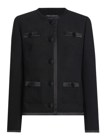 dolce & gabbana double crepe single-breasted jacket
