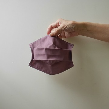 夏日薄棉口罩套-粉紫