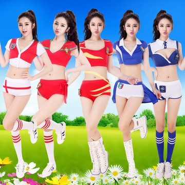 世界成人性感歐洲拉拉隊衣服杯啦啦隊演出服女套裝足球寶貝表演服